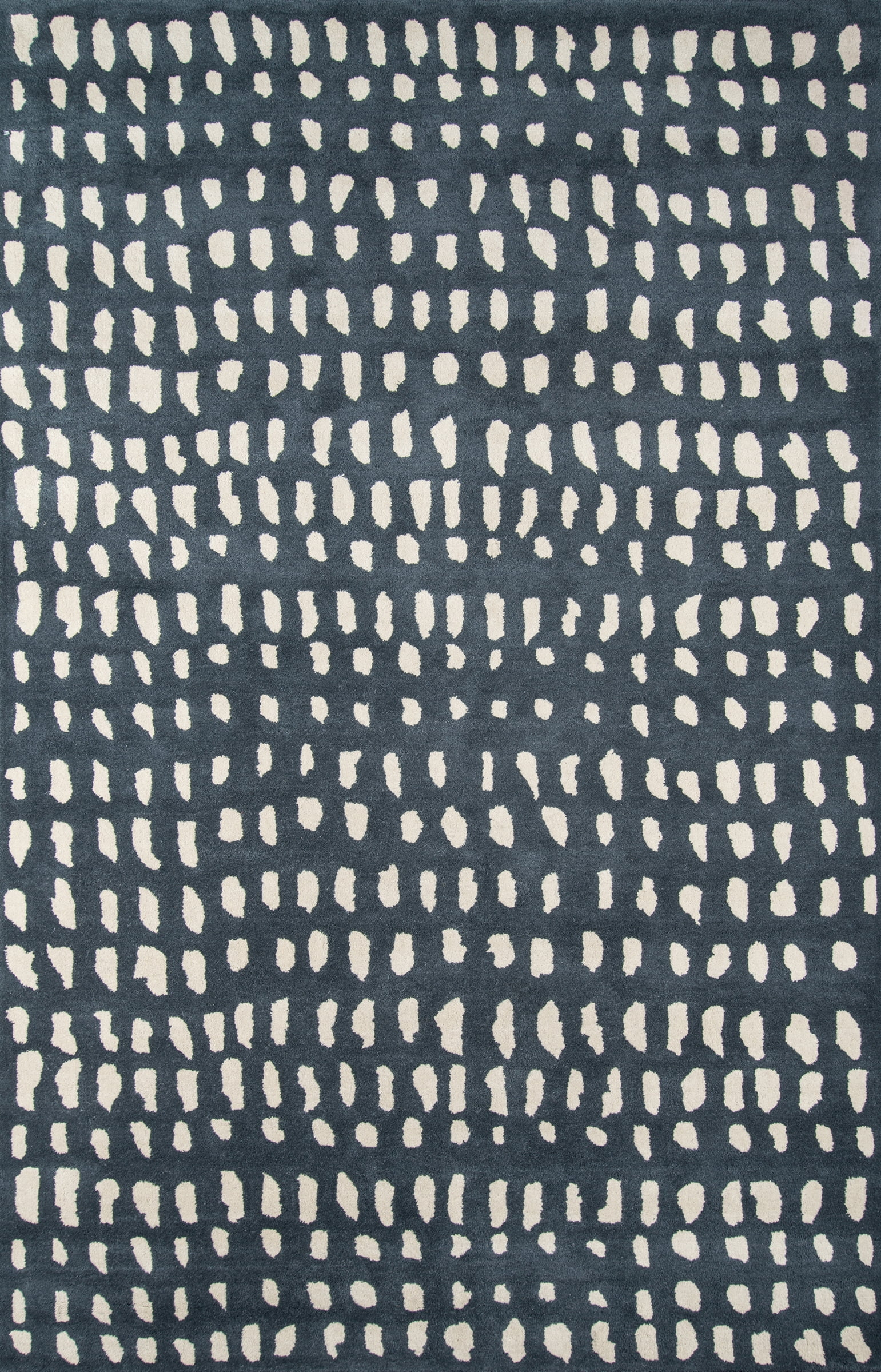 Skyline Decor Novogratz by  Delmar Boho Dots Hand-tufted Wool Area Rug Blue 9' x 12' 9' x 12' Indoor, Handmade Ivory Rectangle