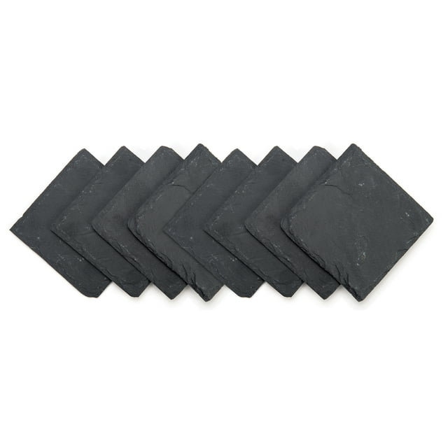 Slate Drink Coasters - Set of 8 - 4" x 4" By Trademark Innovations