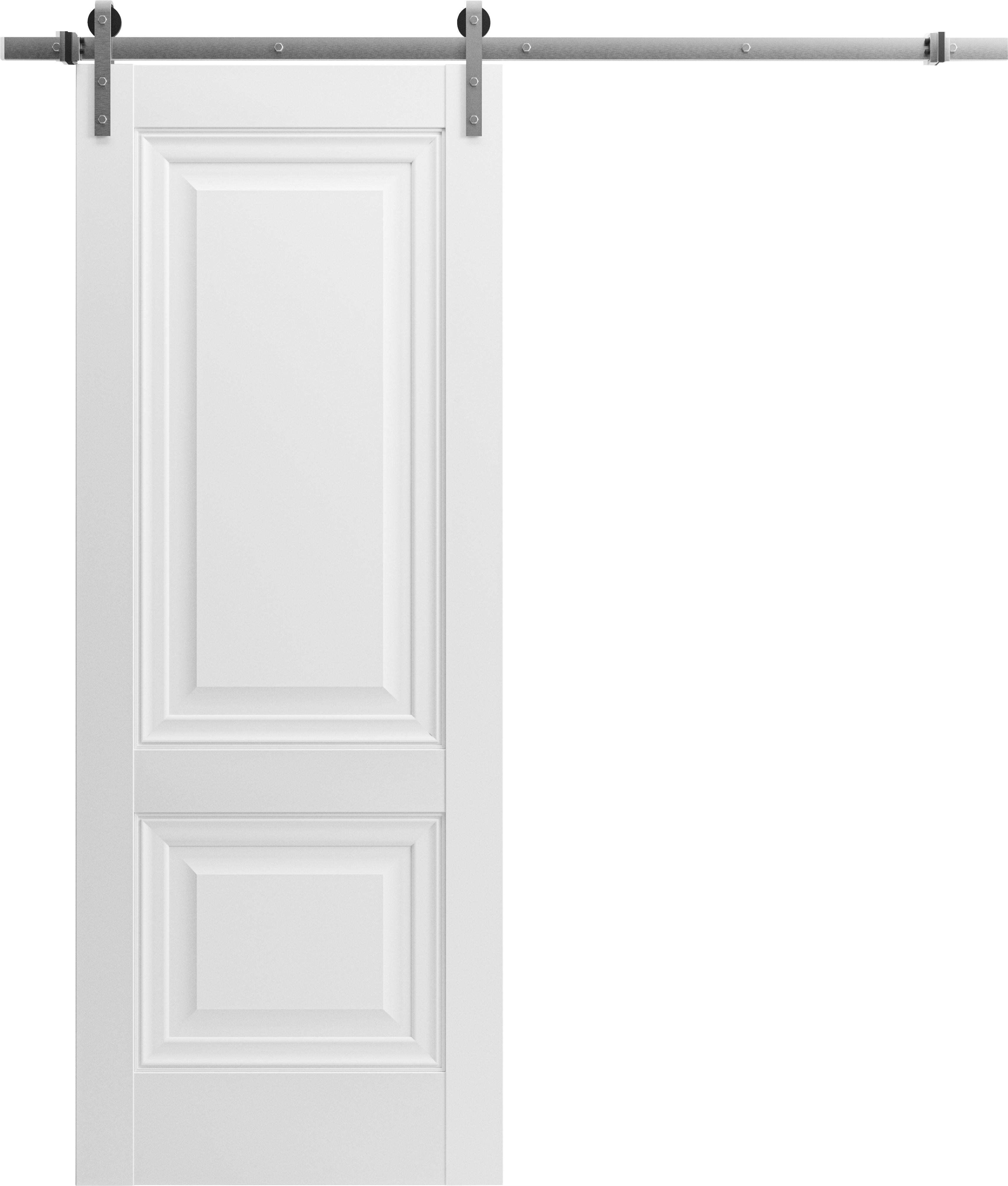 Sliding Closet Bi-fold Doors 48 x 84 inches | Sete 6933 Nordic White with Frosted Glass | Sturdy Tracks Moldings Trims Hardware Set | Wood Solid Bedroom Wardrobe Doors