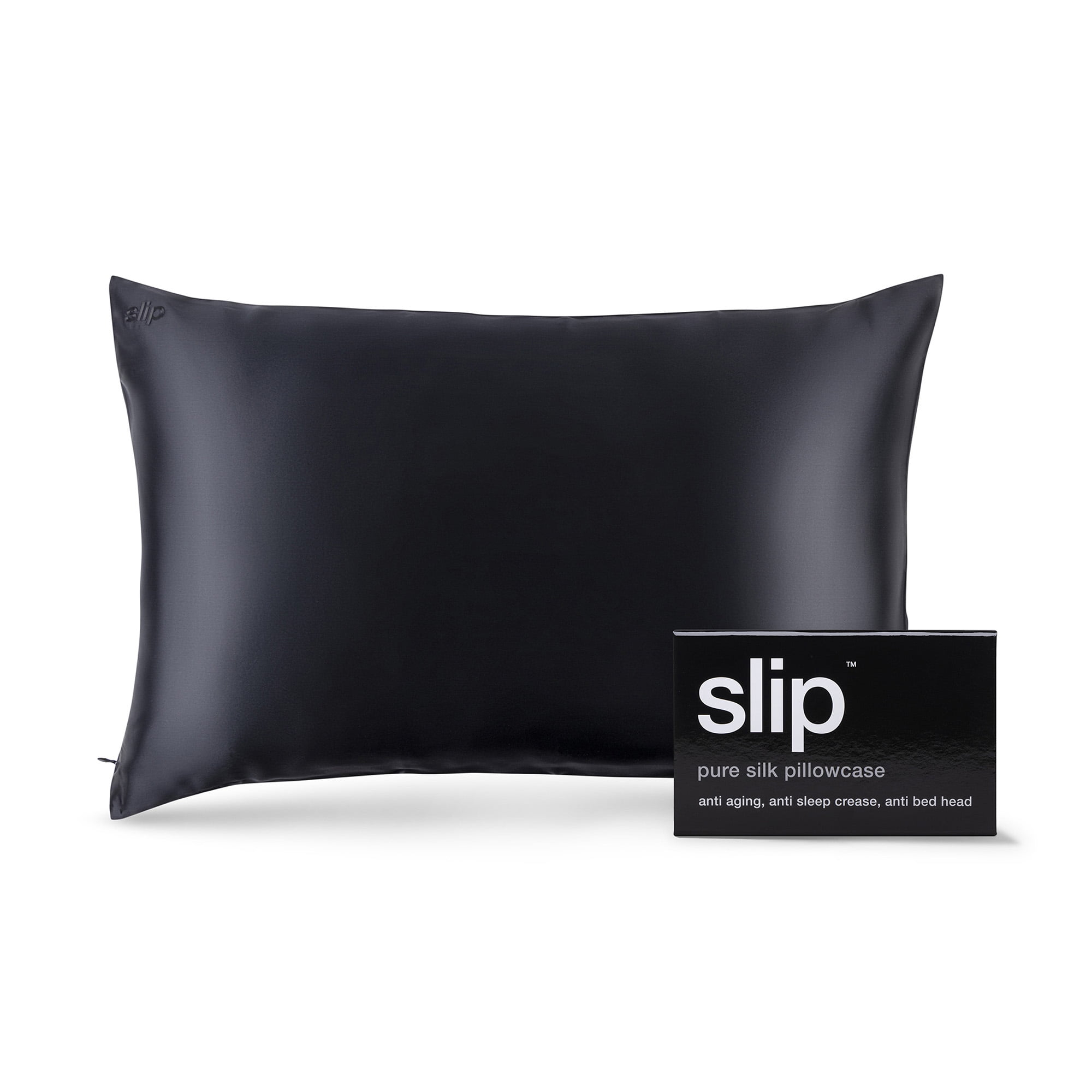 Slip Pure Silk Pillowcase Bedding, Black, Queen
