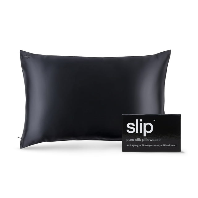 Slip Pure Silk Pillowcase Bedding, Black, Queen