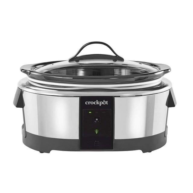Open Box Slow Cooker 6-Quart Programmable Stainless Steel Compatible w/ Alexa (Good)