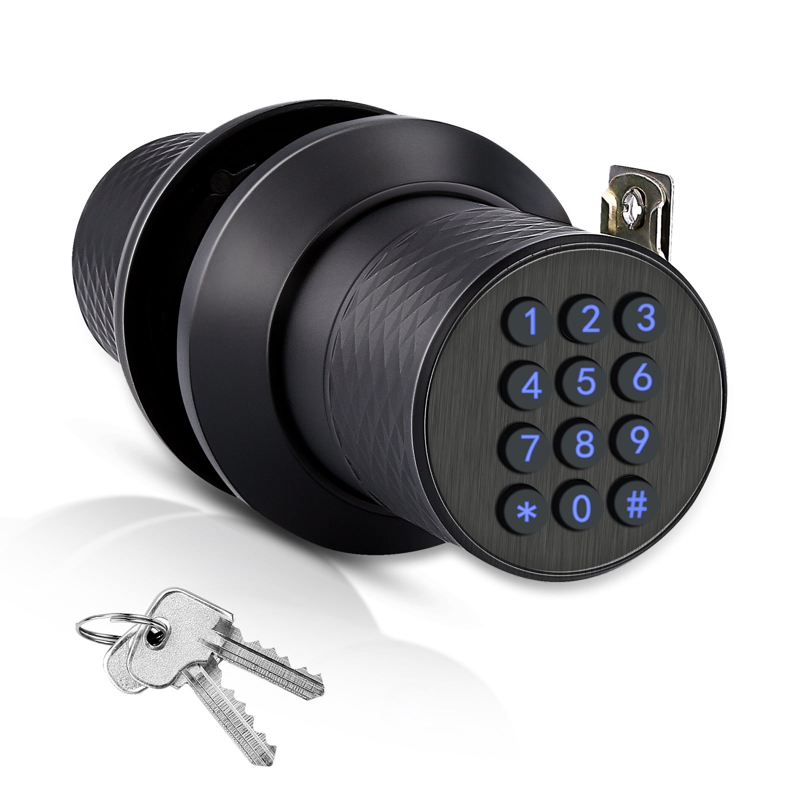 Smart Lock,Keyless Smart Lock Digital Door Lock with Keypad, Waterproof Electronic Keypad Door Lock with Spare Keys, Great for Home, Hotel and Office