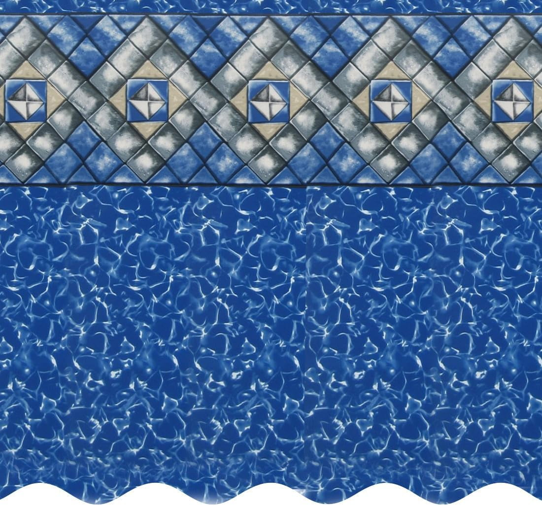 SmartLine 24' Round Manor Unibead Above Ground Swimming Pool Liner, 52" Height, 25 Gauge