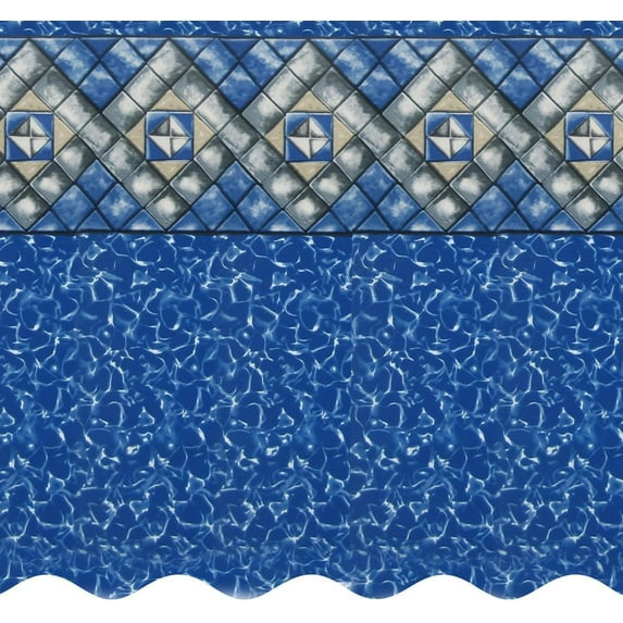 SmartLine 24' Round Manor Unibead Above Ground Swimming Pool Liner, 52" Height, 25 Gauge