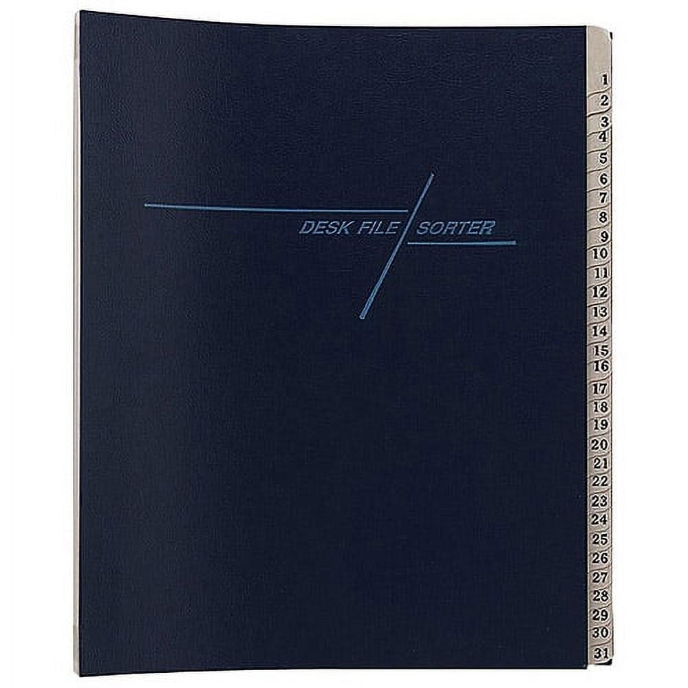 Smead Desk File/Sorter, Daily (1-31) and Monthly (Jan.-Dec.), 43 Dividers, Letter Size, Dark Blue (89235)