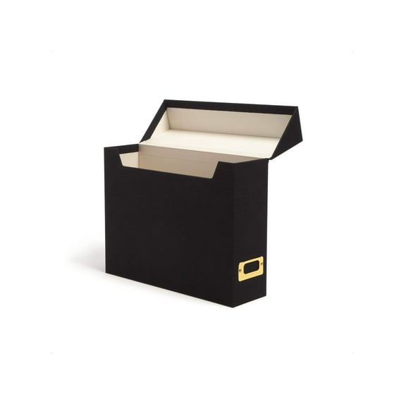 Smead Flip Top Box, 13"x10" , Linen, Charcoal (70233)