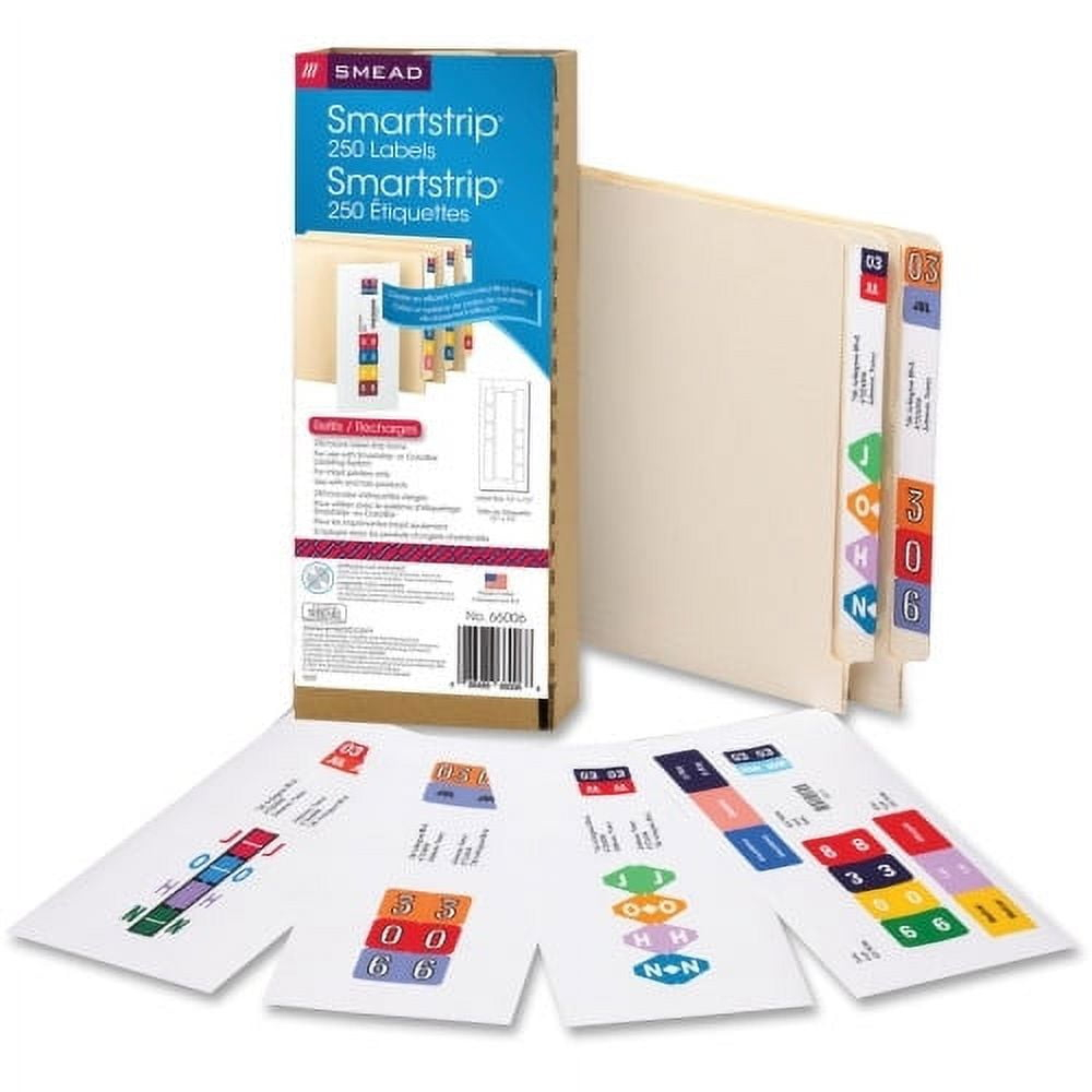Smead SmartStrip Refill Label Kit, 250 Label Forms/Pack, Inkjet -SMD66006