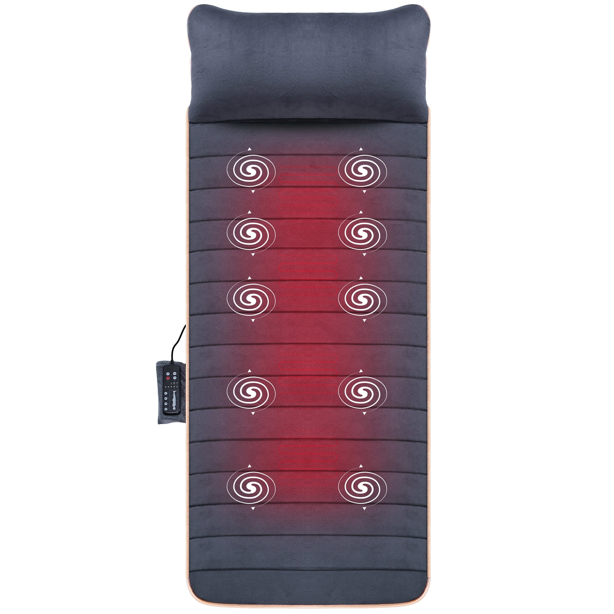 Snailax Massage Mat with Soothing, Full Body Massage pad with 10 Vibration Motors and 4 Therapy Heat pad, Gifts