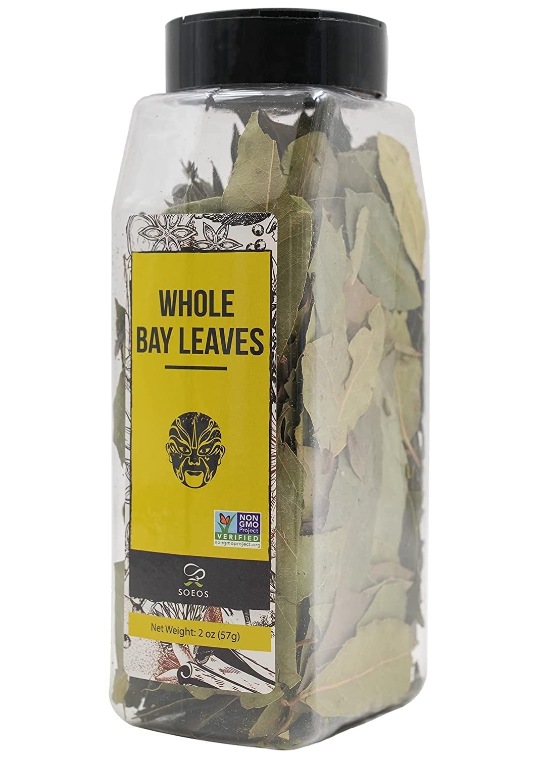 Soeos Whole Bay Leaves 2oz, Dried Laurel, Non-GMO Verified, Herb for Marinades, Stews and Soups