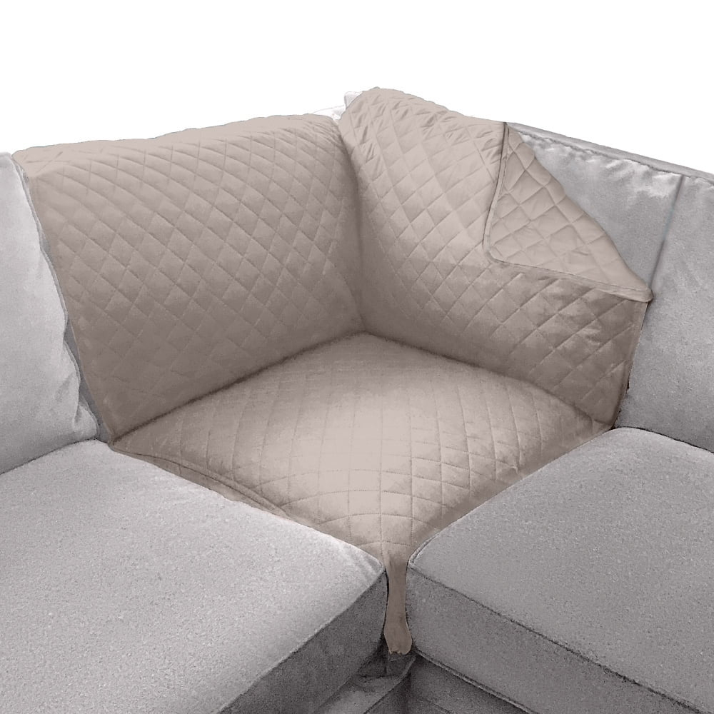 Sofa Shield Sectional Slip Cover, Large Cushion Protector for 30x30" Seat, Light Taupe