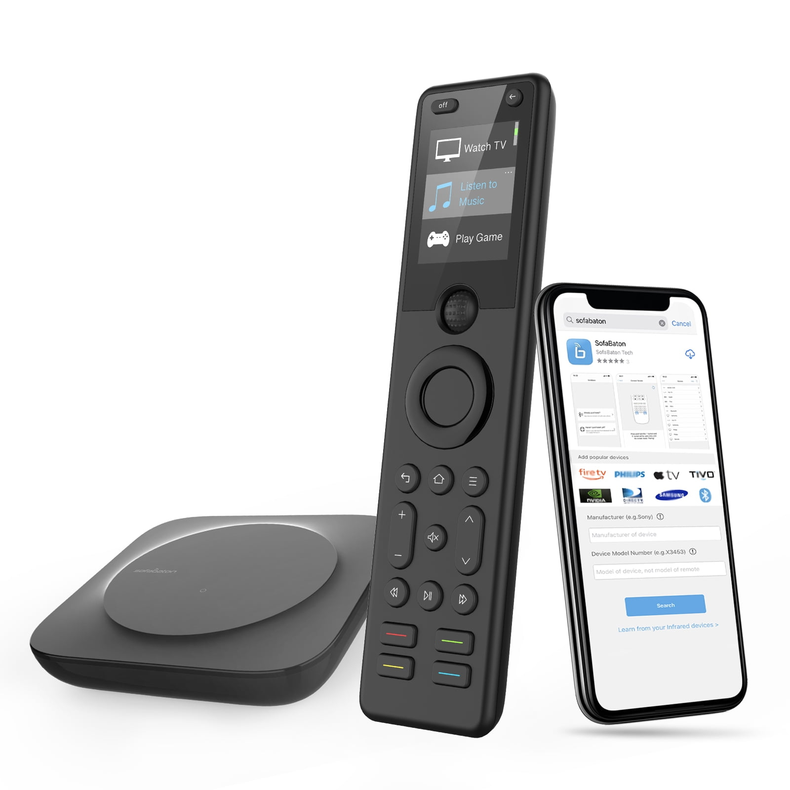 SofaBaton X1 Universal Remote with Hub Compatible with Alexa for TVs DVDs