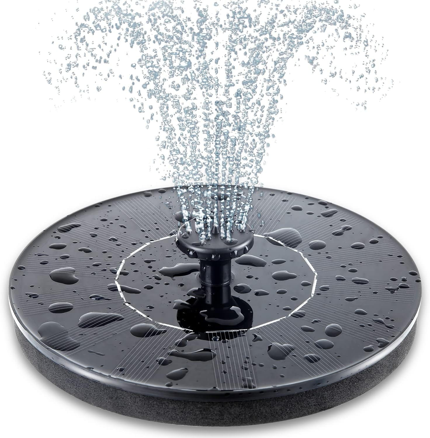 Solar Bird Bath Fountain Pump, Upgrade 3.5W Solar Fountain with 6 Nozzle, Free Standing Floating Solar Powered