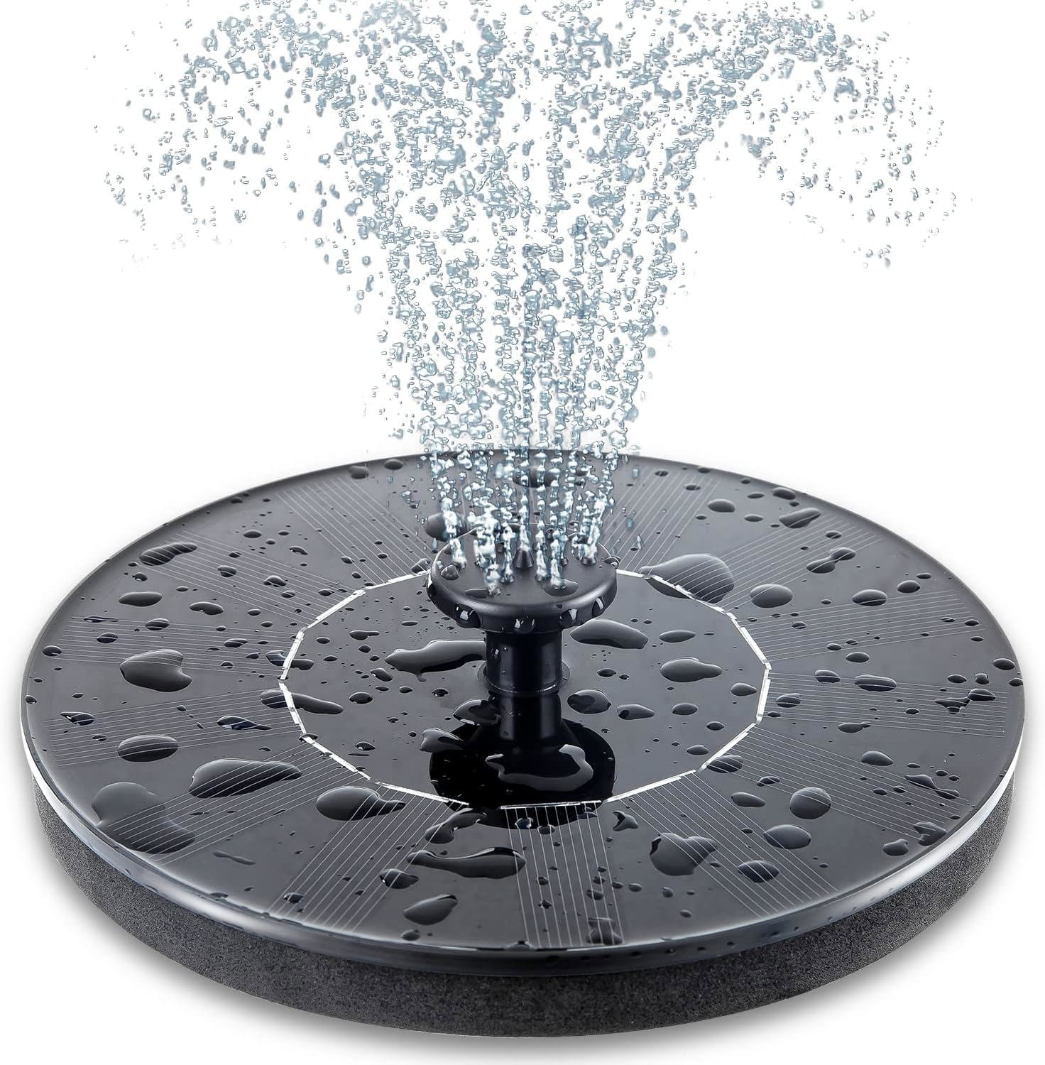 Solar Bird Bath Fountain Pump, Upgrade 3.5W Solar Fountain with 6 Nozzle, Free Standing Floating Solar Powered