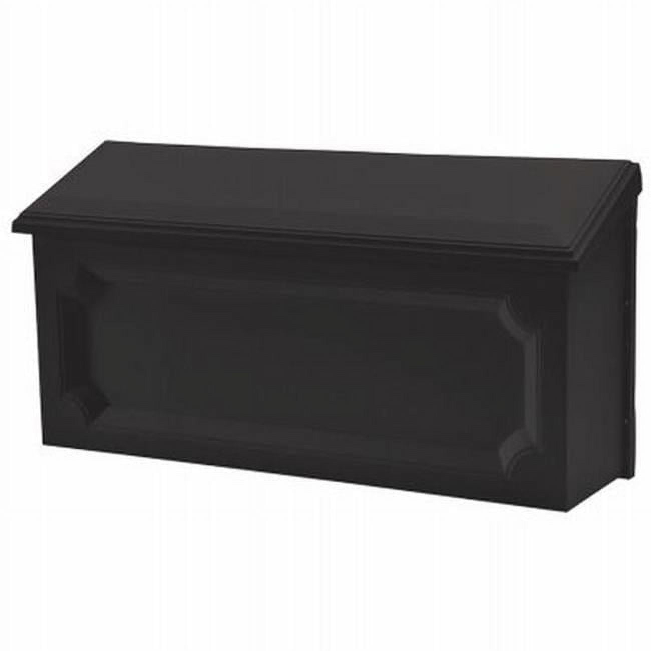 Gibraltar Mailboxes Windsor Medium Capacity Rust-Proof Plastic Black, Wall-Mount Mailbox, WMH00B04