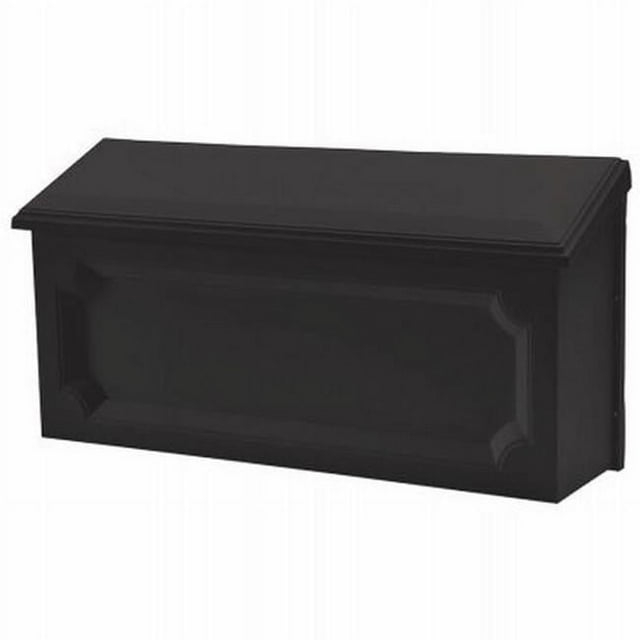 Gibraltar Mailboxes Windsor Medium Capacity Rust-Proof Plastic Black, Wall-Mount Mailbox, WMH00B04