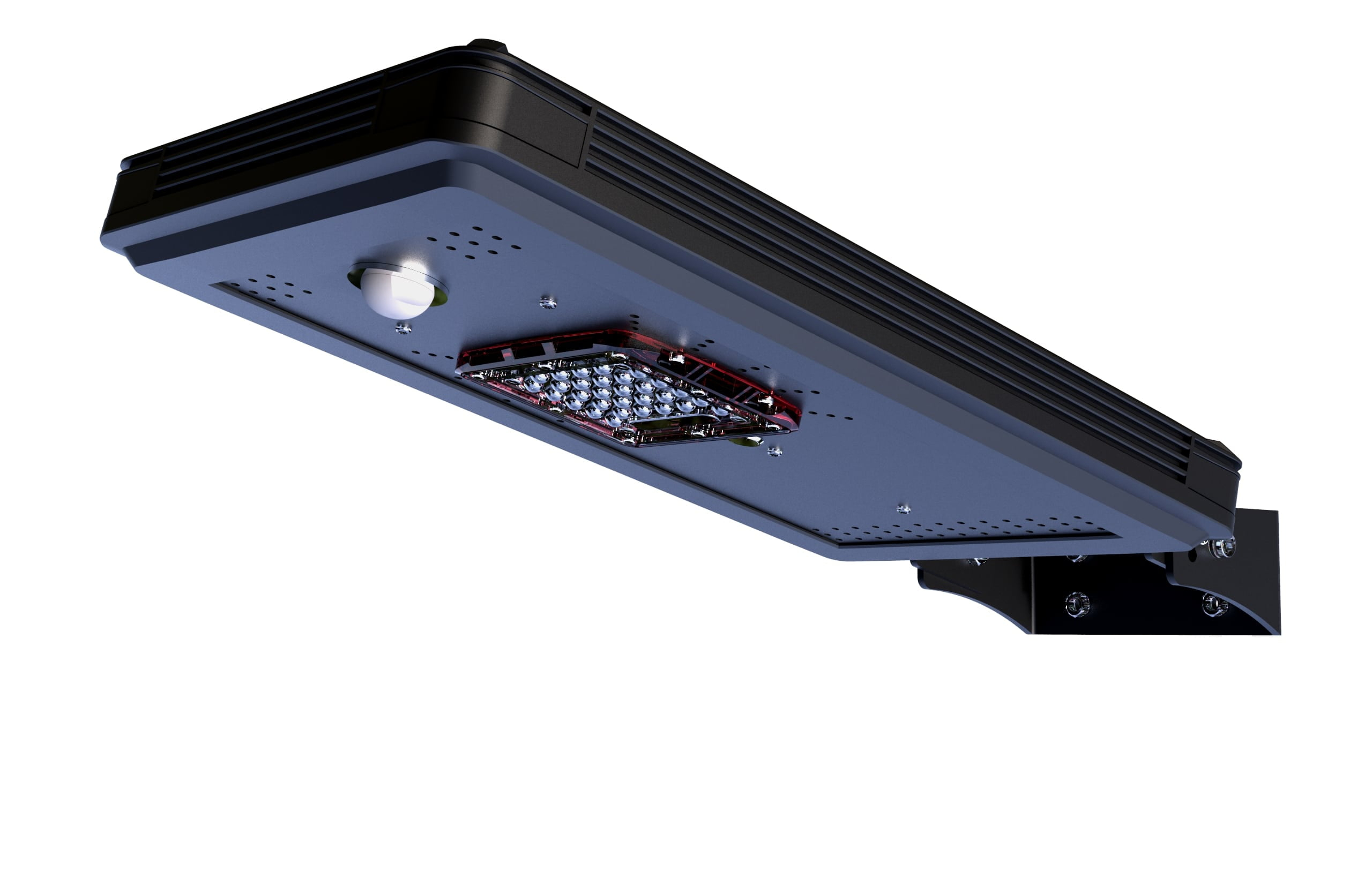 eLEDing Solar Power AI-Smart 1600 Lumens Cree LED Area Parking Light in Black