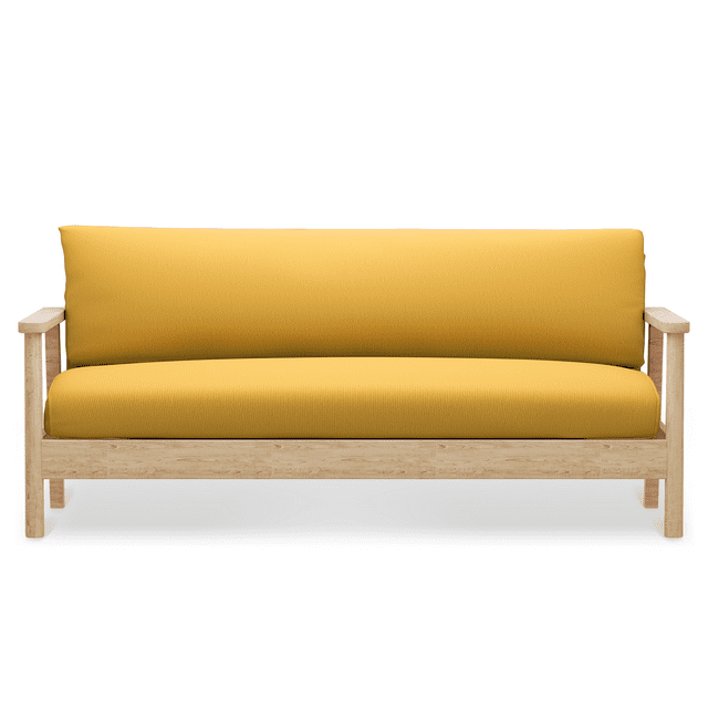 Solid Futon Cover Slipcover Fit 6"- 8" Futon Mattresses Yellow, Full Size 54x75 Inch
