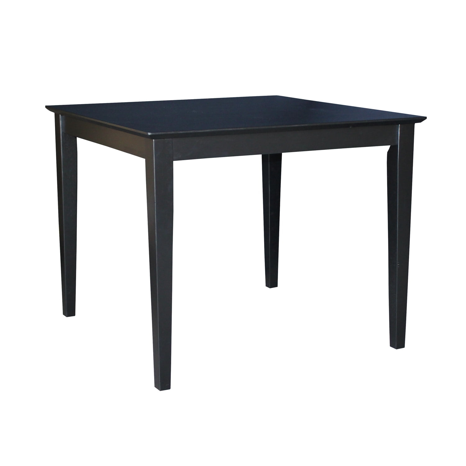 International Concepts 36" Square Solid Wood Top Dining Table with Shaker Legs Black: Parawood, Non-Extension, Seats 4