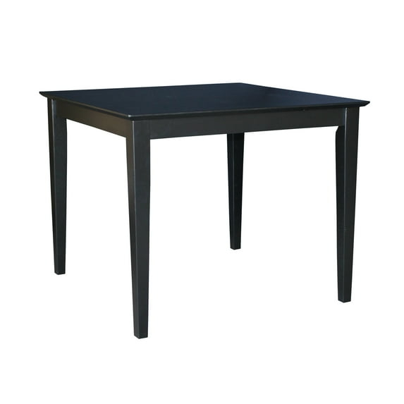 International Concepts 36" Square Solid Wood Top Dining Table with Shaker Legs Black: Parawood, Non-Extension, Seats 4