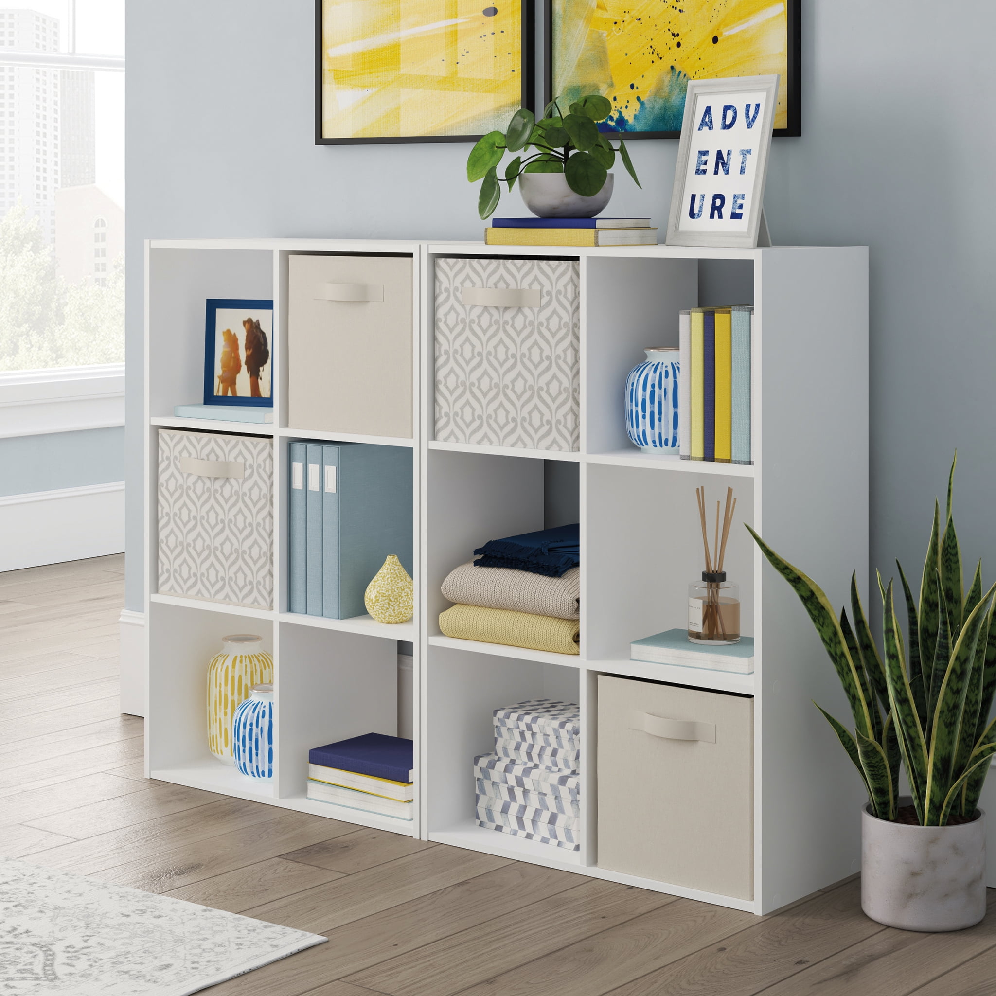 Solutions by Sauder 6-Cube Organizer Storage Cubby Unit in White, White Finish