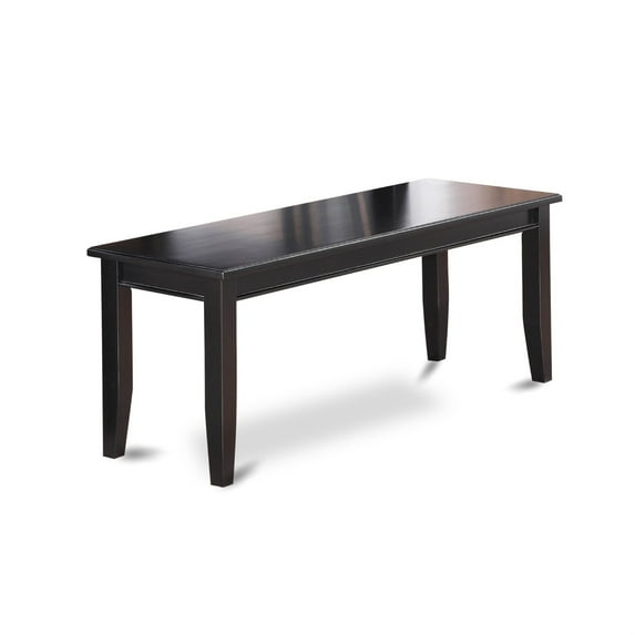 Black Solid Wood Traditional Dining Bench