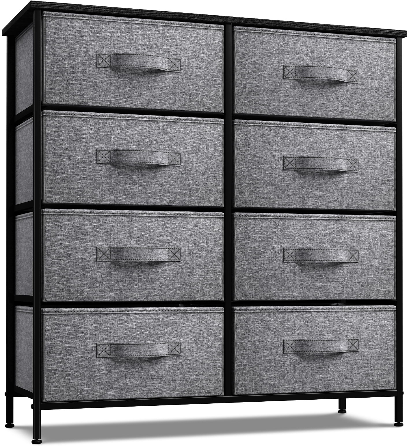 Sorbus Sorbus Dresser with 8 Drawers with Steel Frame, Wood Top, and Fabric Bins