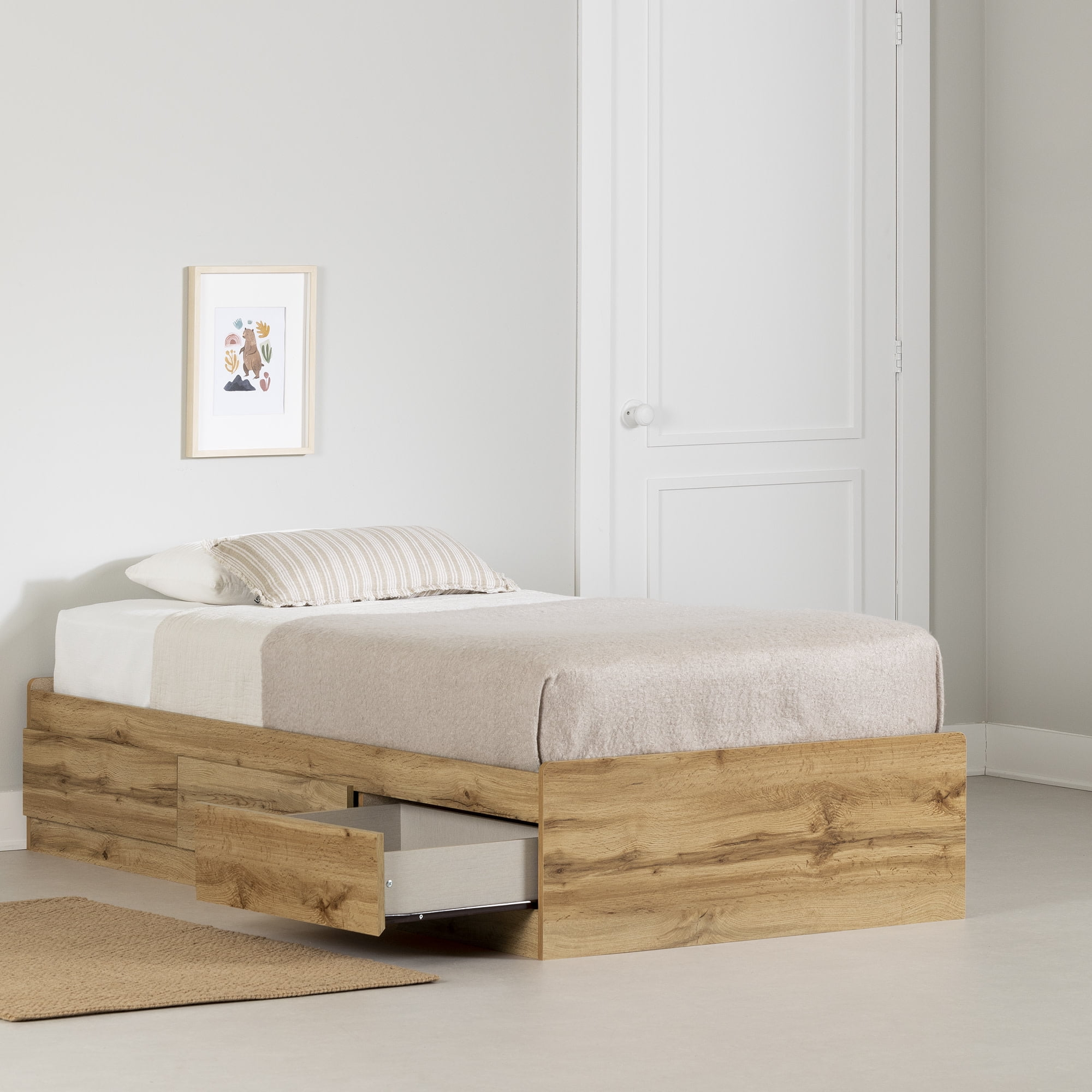 South Shore Tassio, Farmhouse Bed, Twin Brown