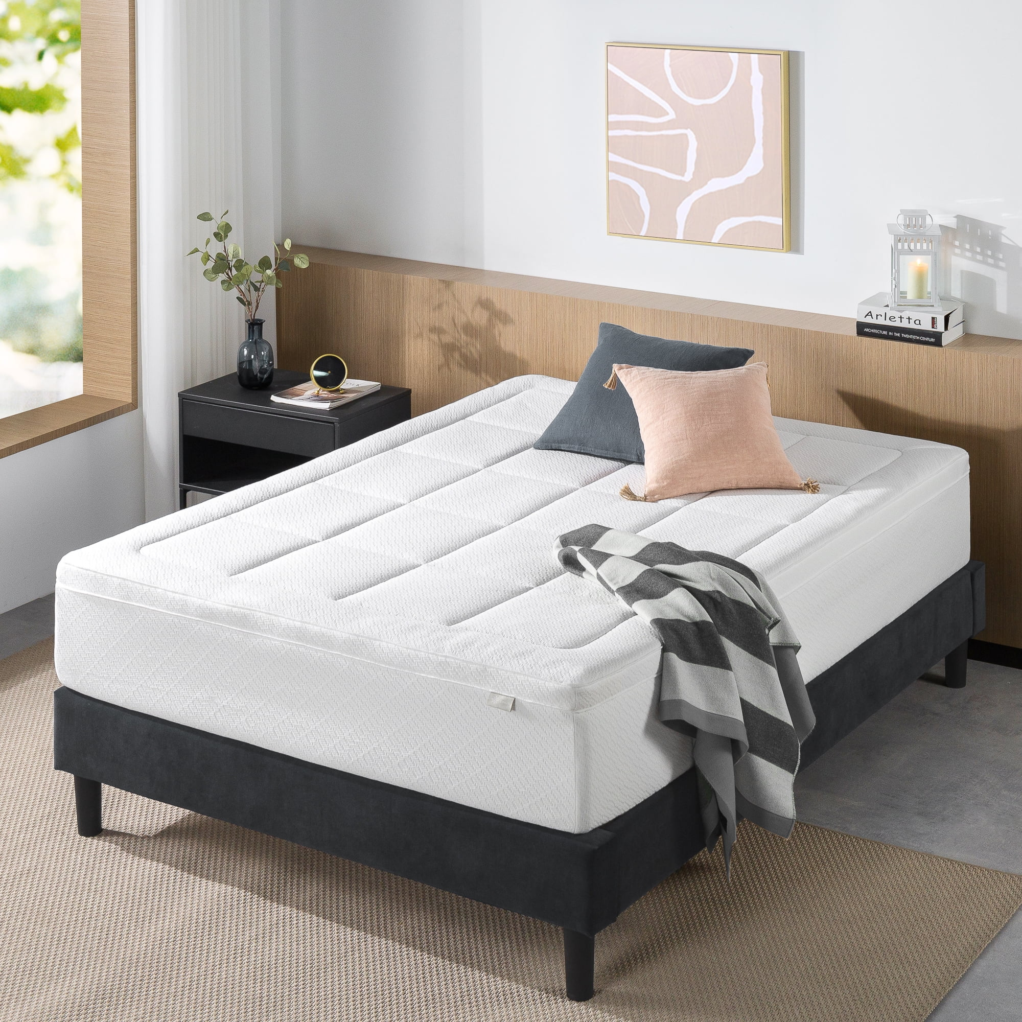 Spa Sensations by Zinus 2" Cloud Memory Foam Mattress Topper, Queen