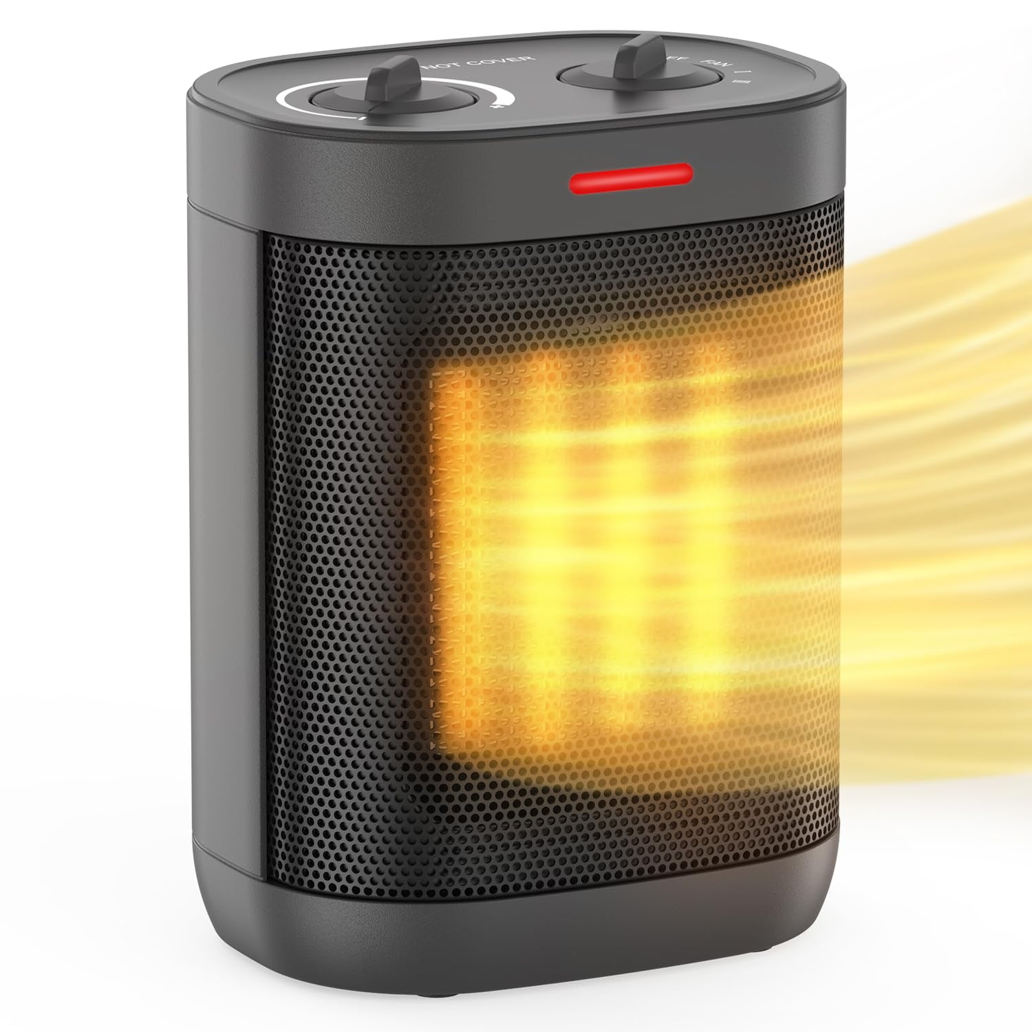 1500W Space Heaters for Indoor Use, Portable PTC Ceramic Space Heater, Small Space Heater with Thermostat, Three Modes, Overheat and Tip-Over Protection for Office Home