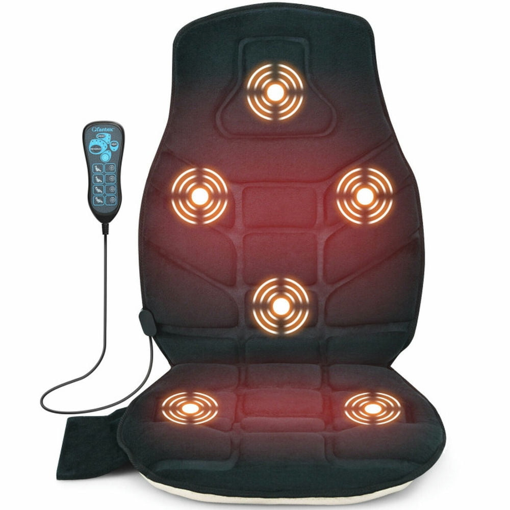 Spaco Seat Cushion Massager with Heat and 6 Vibration Motors for Home, Massager
