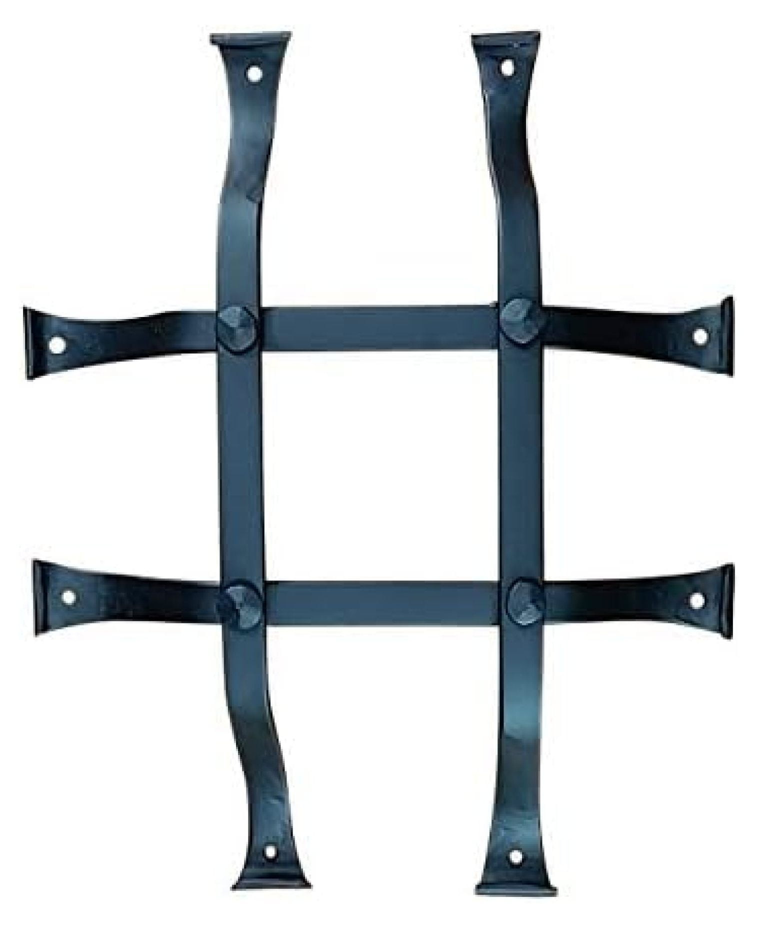 Speakeasy Grille, Standard , Window Grille, Forged Iron, Flared Legs (8 Inch x 10 Inch)