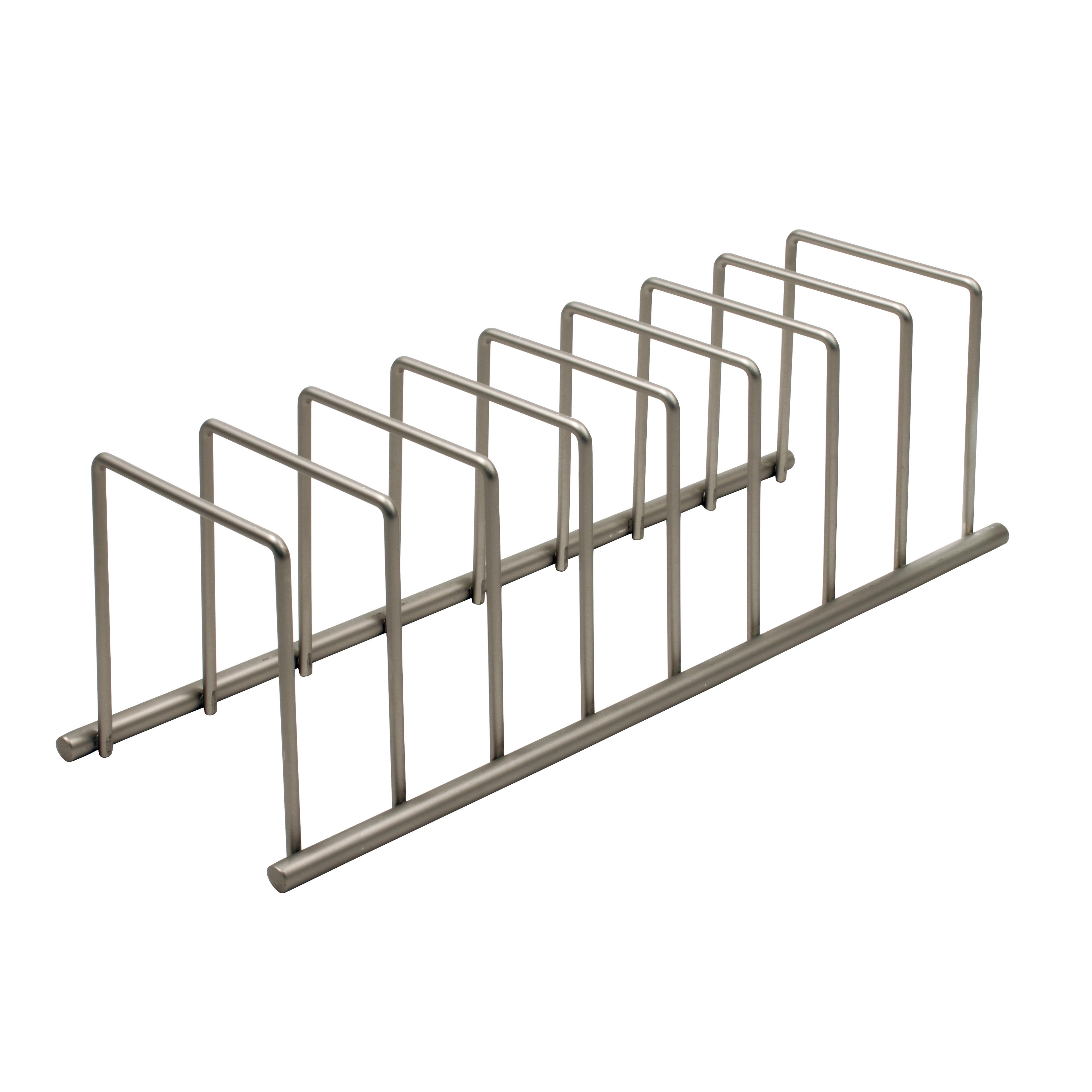 Spectrum Diversified Euro Steel Kitchen Lid and Dish Rack Holder Organizer, Satin Nickel