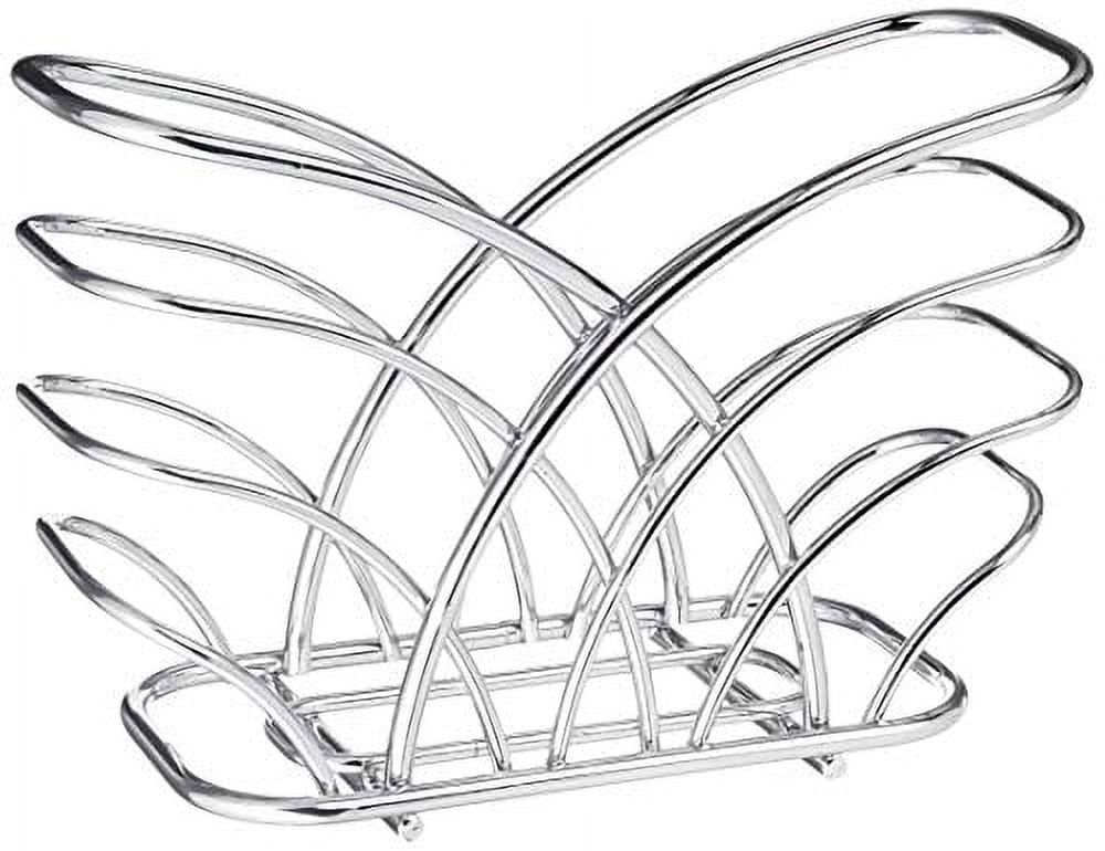 Spectrum Diversified Flower Upright Holder for Dining Table, Countertop Napkin Storage for Modern Organization, Contemporary Kitchen Décor, Chrome