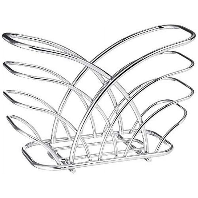 Spectrum Diversified Flower Upright Holder for Dining Table, Countertop Napkin Storage for Modern Organization, Contemporary Kitchen Décor, Chrome