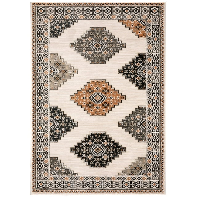 Oriental Weavers Georgia Area Rug 640A0 Casual Ivory Diagonals Solid 5' 3" x 7' 3" Rectangle