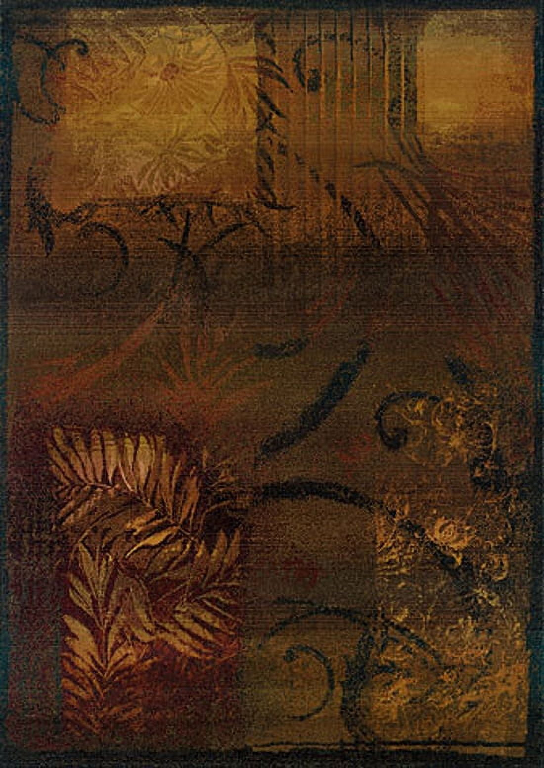 Sphinx Kharma Area Rug 1163B Brown Scrolls Leaves 2' 3" x 4' 5" Rectangle