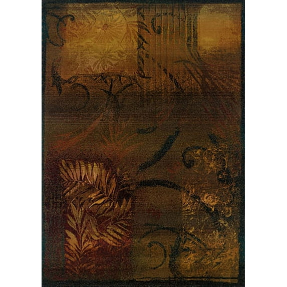 Sphinx Kharma Area Rug 1163B Brown Scrolls Leaves 2' 3" x 4' 5" Rectangle