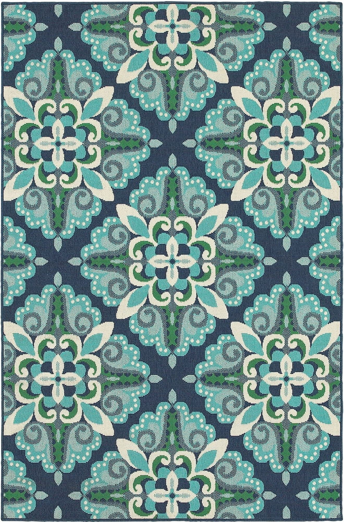 Sphinx Meridian Area Rug 2206B Blue Diamond Curls 3' 7" x  5' 6" Rectangle