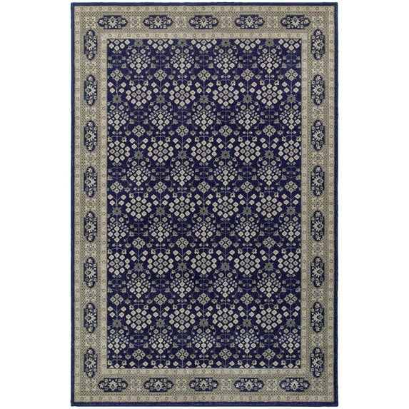 Sphinx Richmond Area Rug Navy Dots Circles 5' 3" x  7' 6" Rectangle