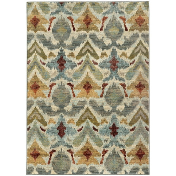 Sphinx Sedona Area Rug 6371C Ivory Curves Trees 2' 3" x  7' 6" Rectangle