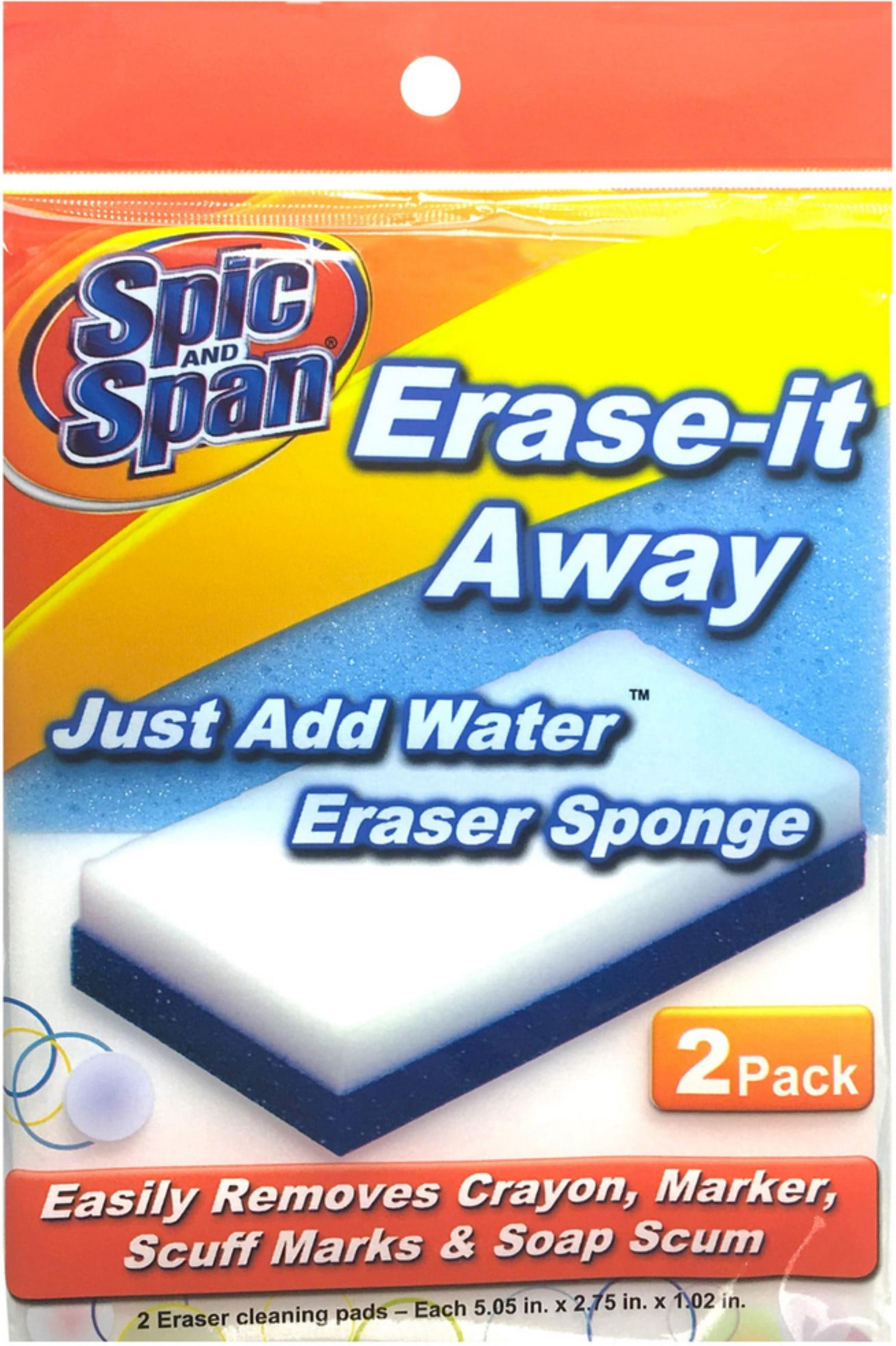 Spic And Span Erase-It Away Sponge 2 ea