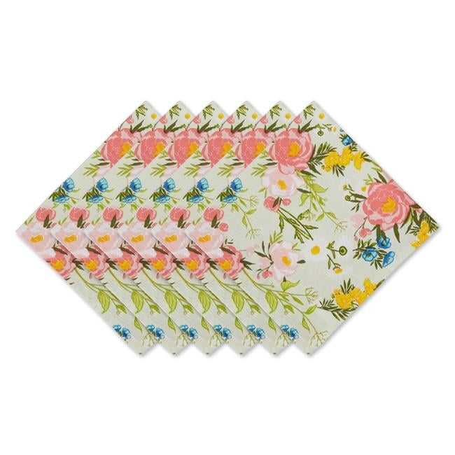 Spring Bouquet Printed Napkin - Set of 6