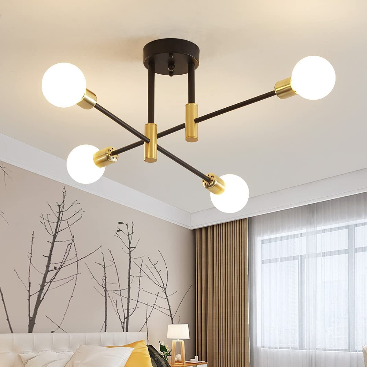 Sputnik Chandelier E26 Pendant Lighting Chandeliers Ceiling Light Fixture