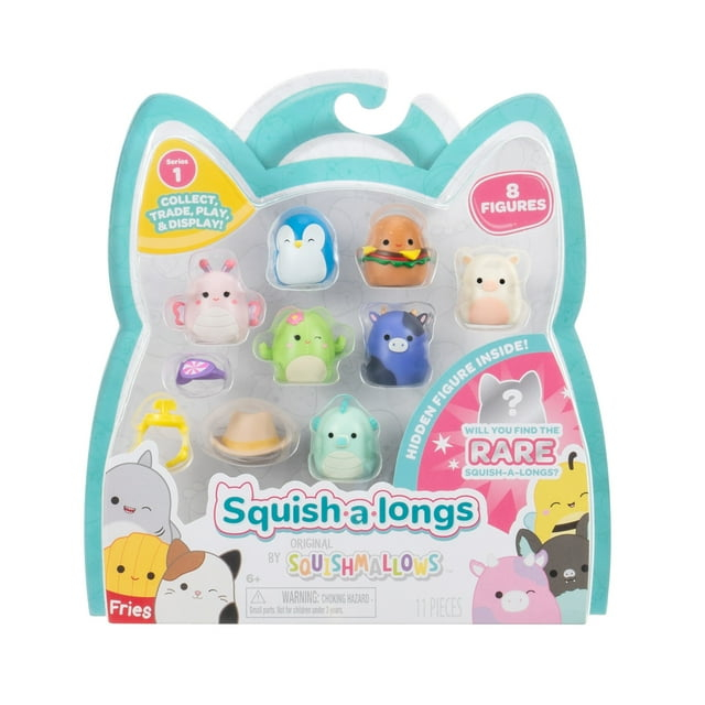 Squishmallows Squish-a-longs 8 Pack - (8) 1 inch Mini-Squish with 2 Accessories