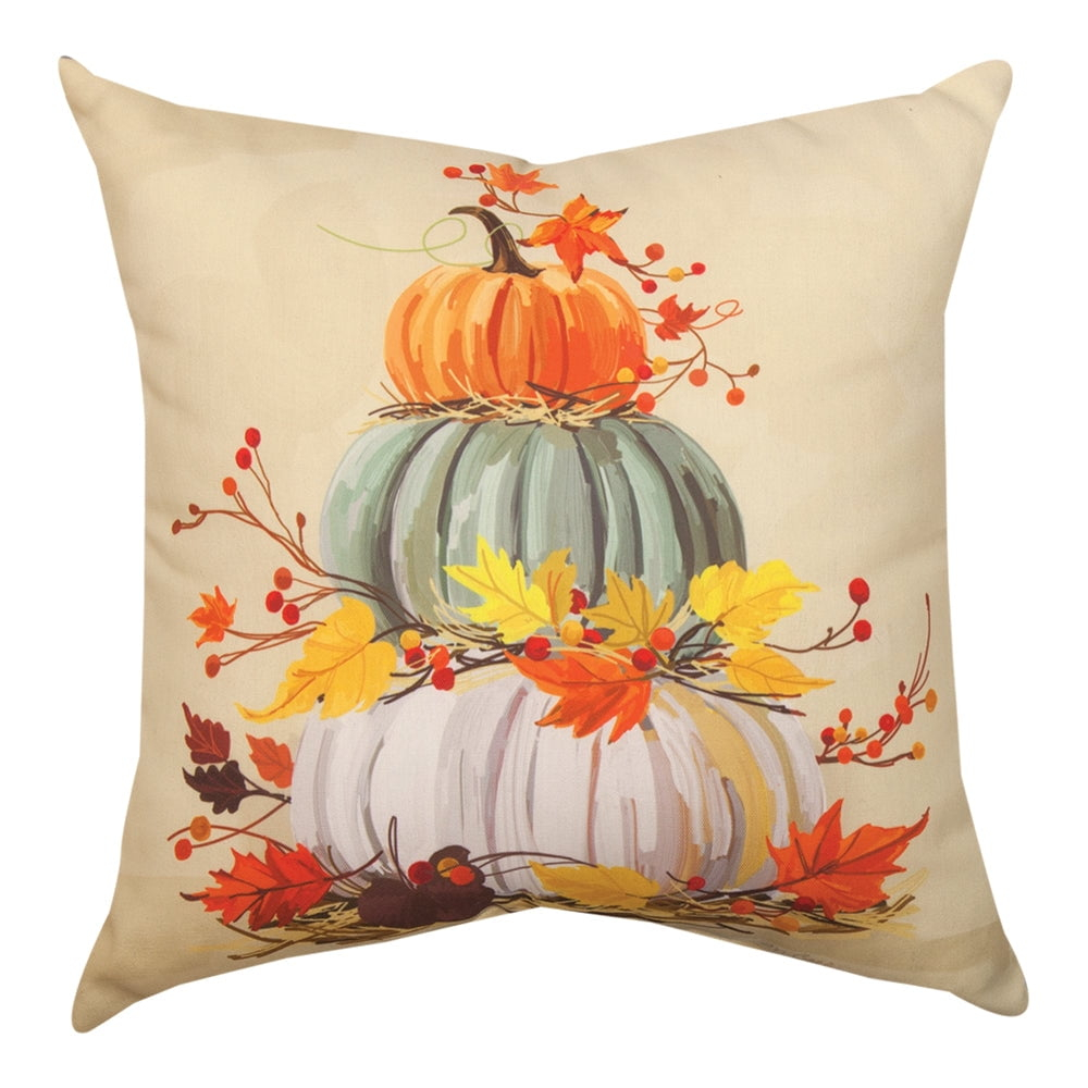 Stacked Pumpkins Poly Fiber Climaweave Pillow With Multi Finish SLSKPK