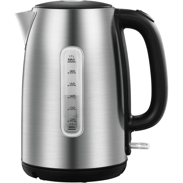 Stainless Steel Electric Kettle, 1.7 Liter Tea Kettle Electric & Hot Water Kettle, 1500W Fast Boil with LED Light, Auto Shut-Off and Boil-Dry Protection