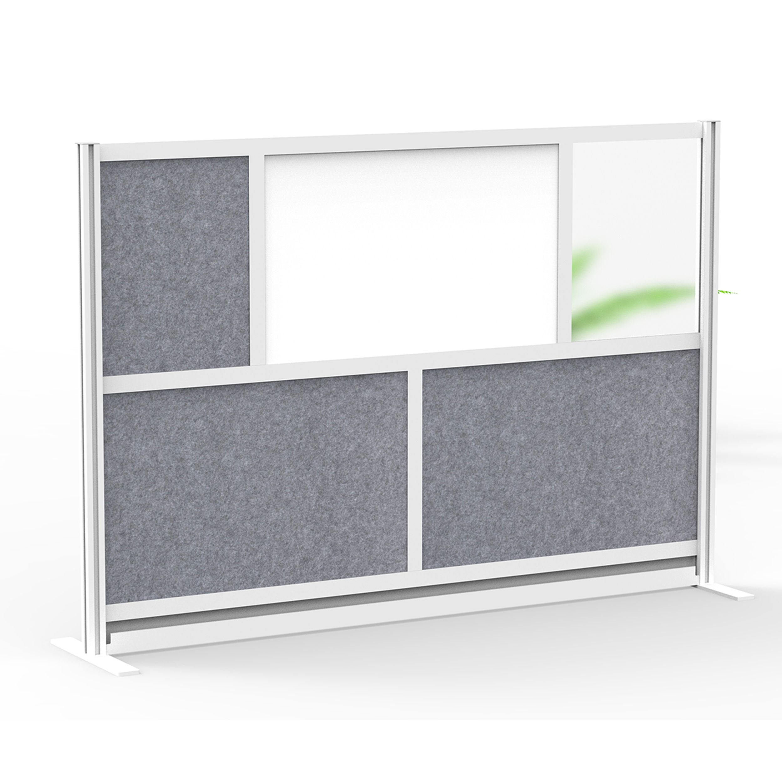 Stand Up Desk Store ReFocus Modular and Expandable Office Partition Wall System (70" W x 48" H Freestanding / Starter Divider Wall)