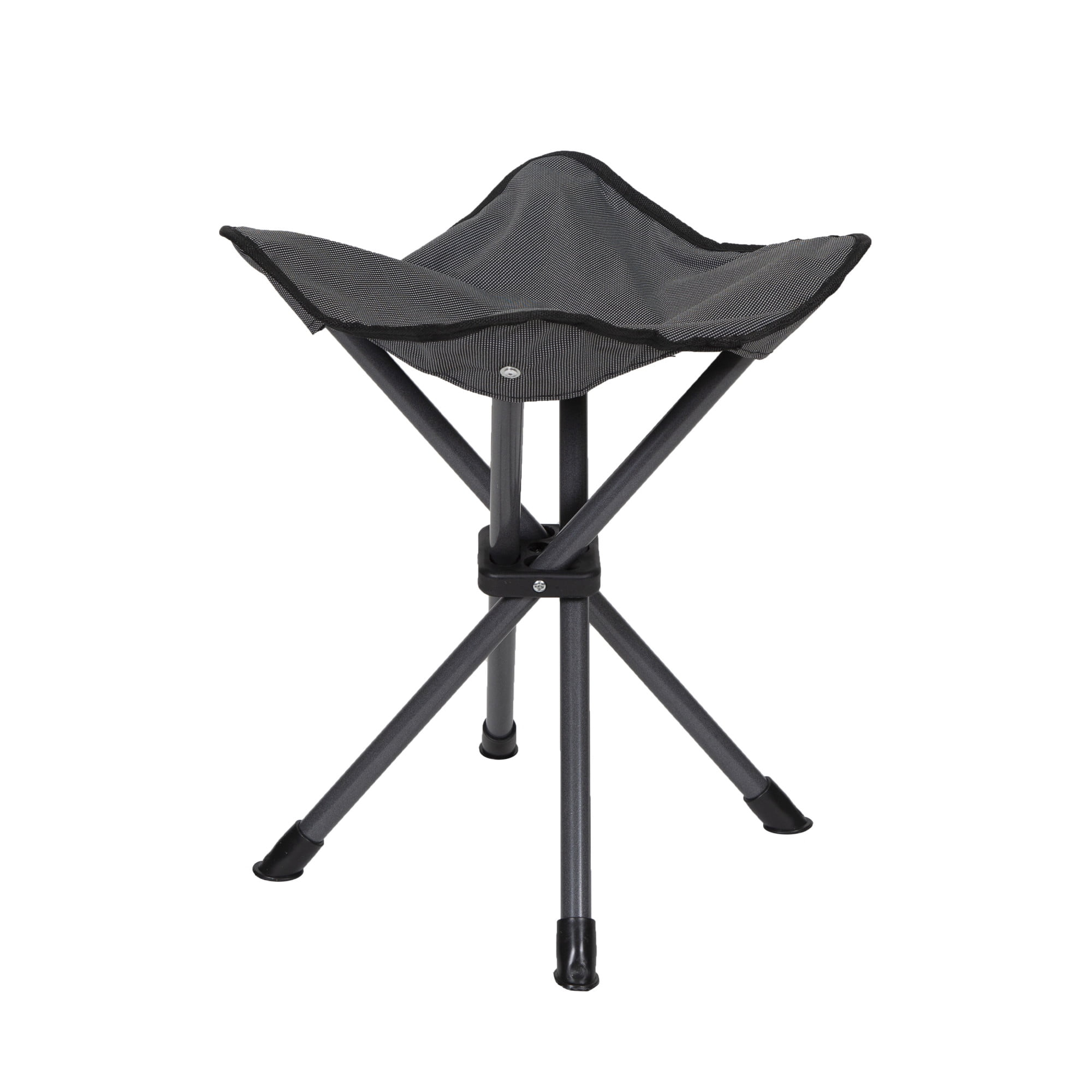 Stansport Apex Fold-up Stool Black Steel Polyester Camping Adult