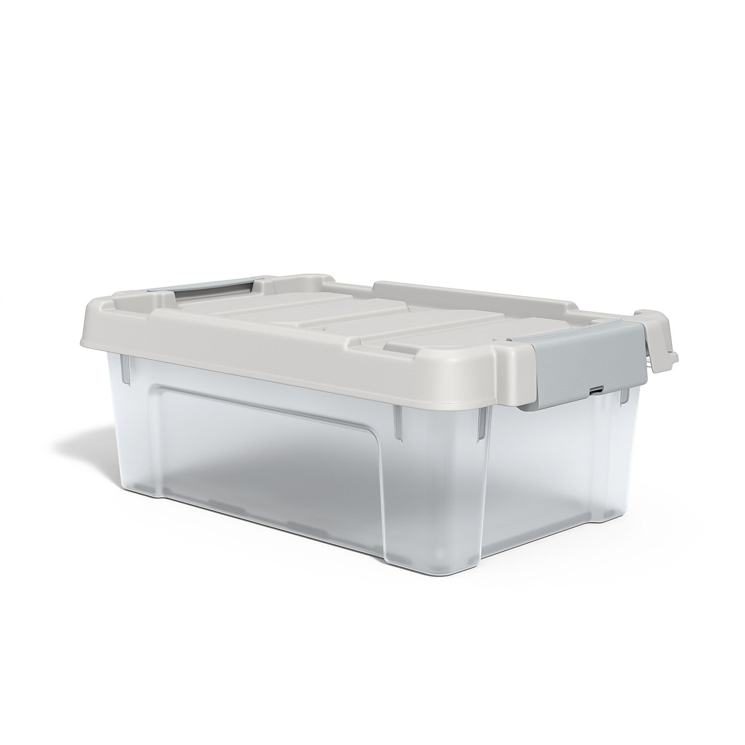 Staples 12 Qt. Latch Lid Storage Bin Clear (TR58304)